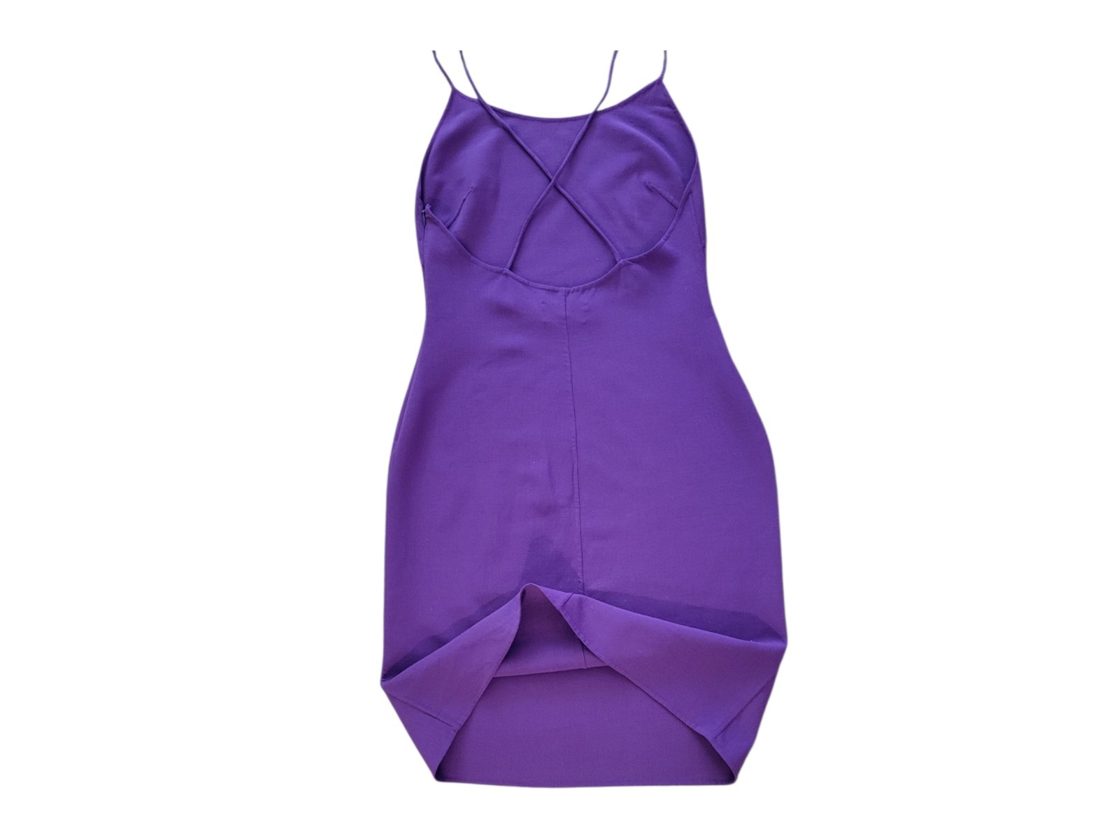 Celine Purple Spaghetti Strap Bodycon Dress