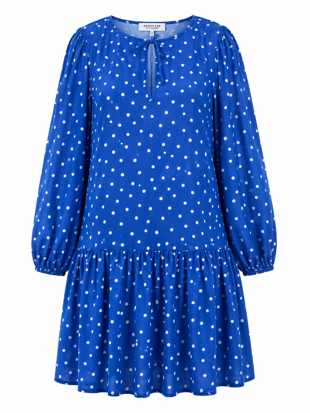 Reserved Girls Blue Polka Dot Knee-Length Dress UK 14