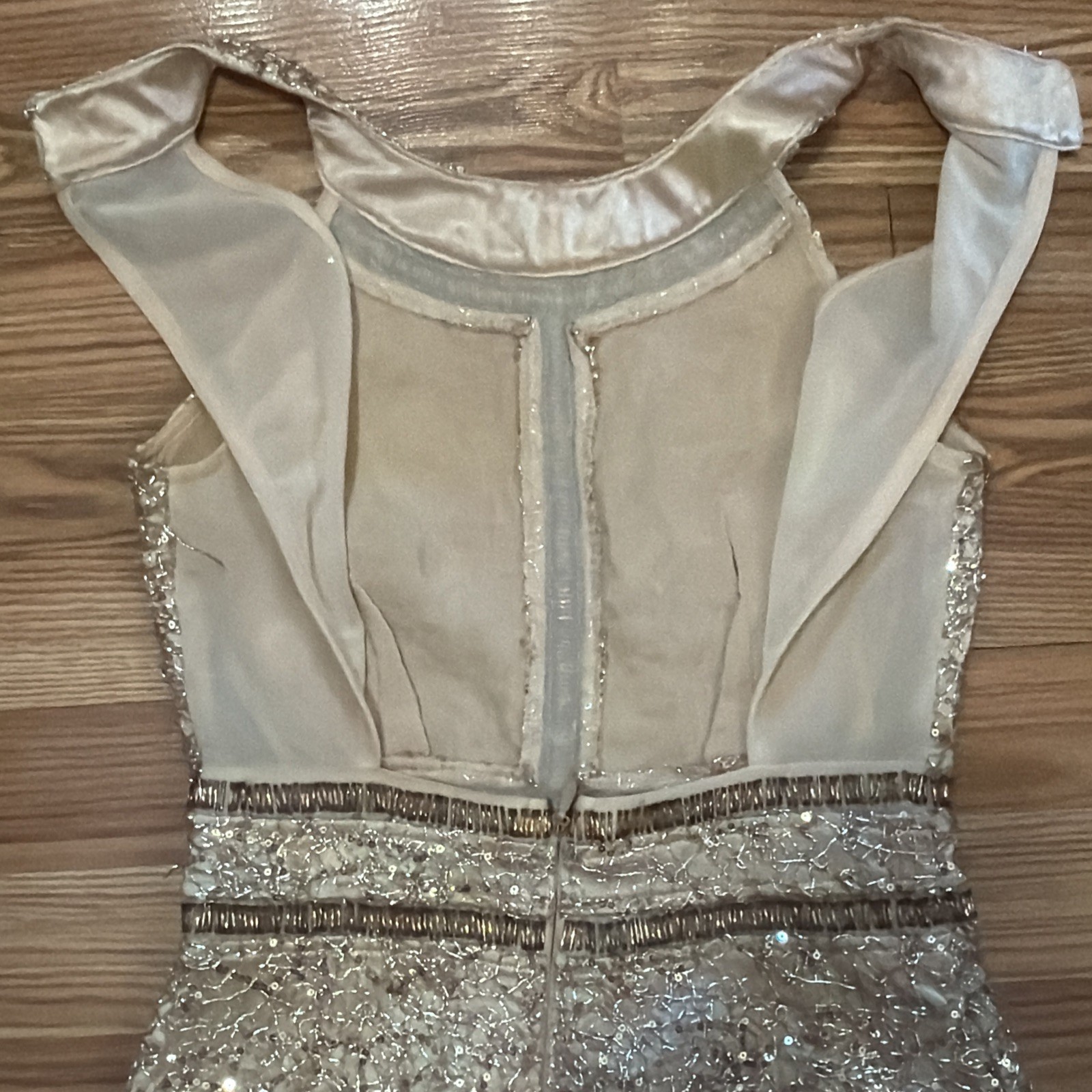 NWT Designer WOW Couture Gold Label Gold Sequin Sparkle Dress Size Small