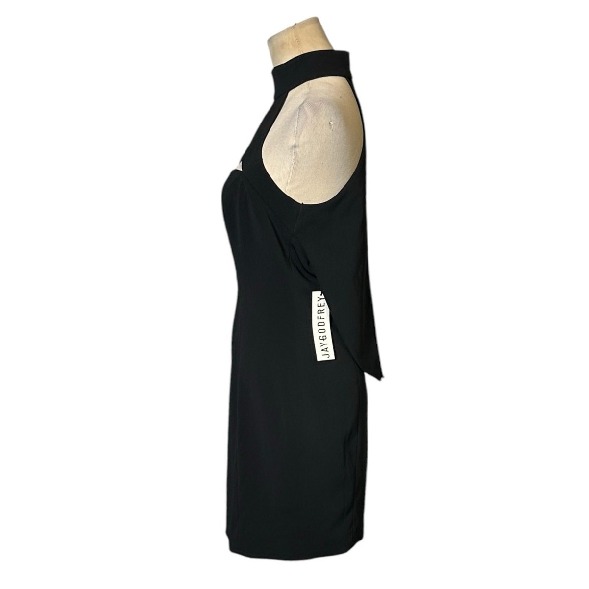 Jay Godfrey black sheath cocktail dress size 2