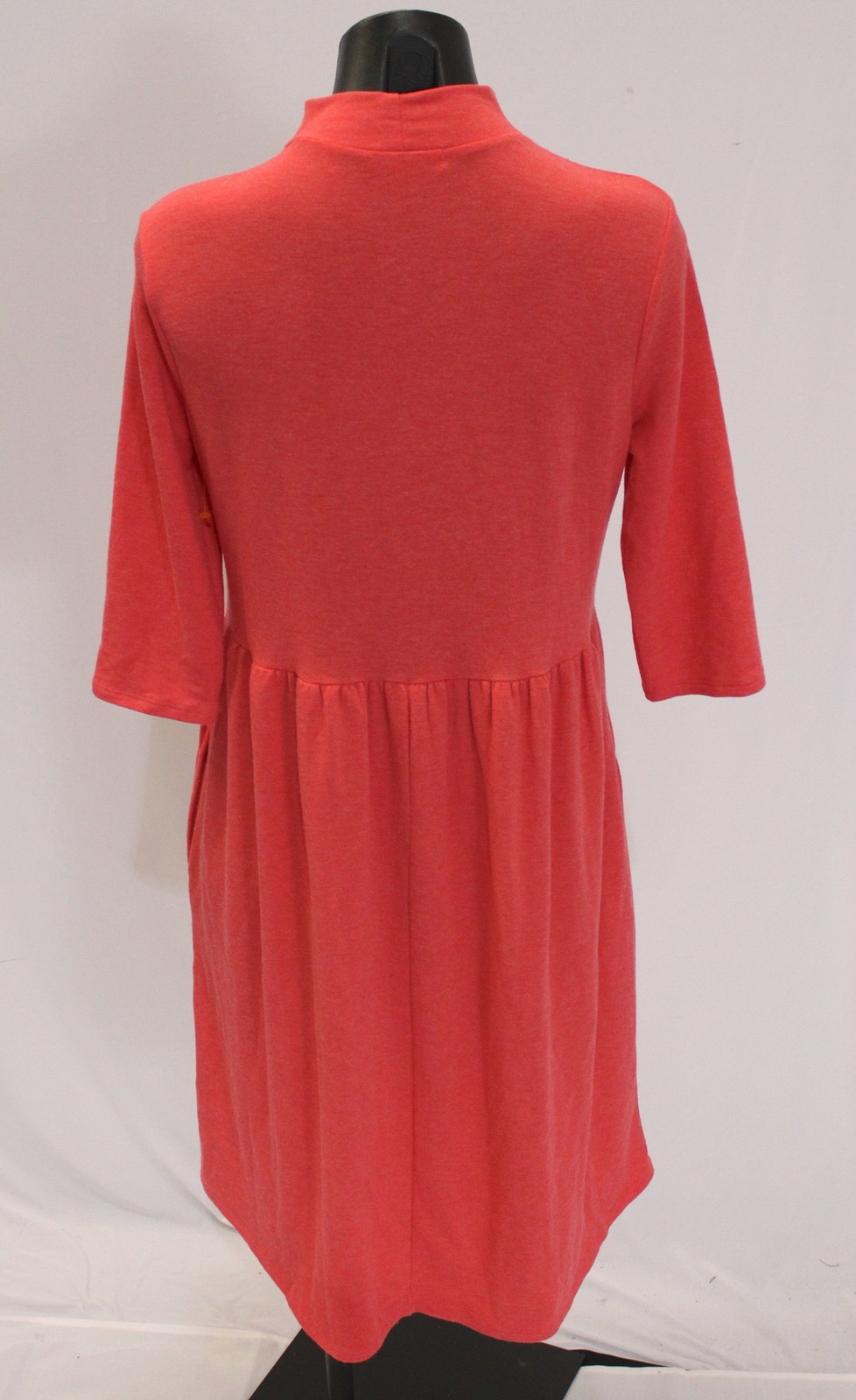 Cherish Women’s Solid 3/4 Sleeve Cutout Neckline A-Line Dress EH6 Red Medium