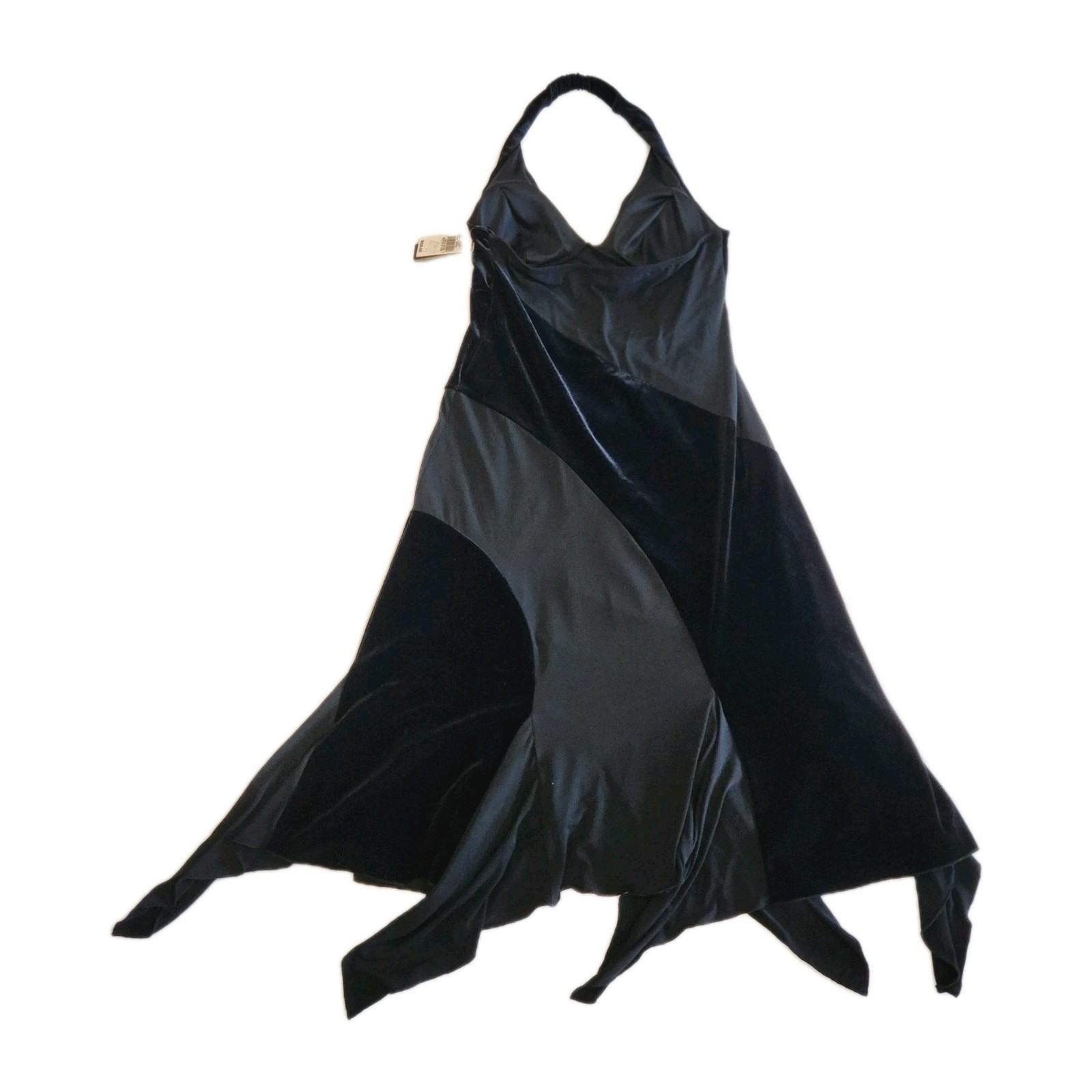 AB Studio Vintage 90s NEW Halter Black Maxi Witchy Whismygoth Gothic Women SZ M