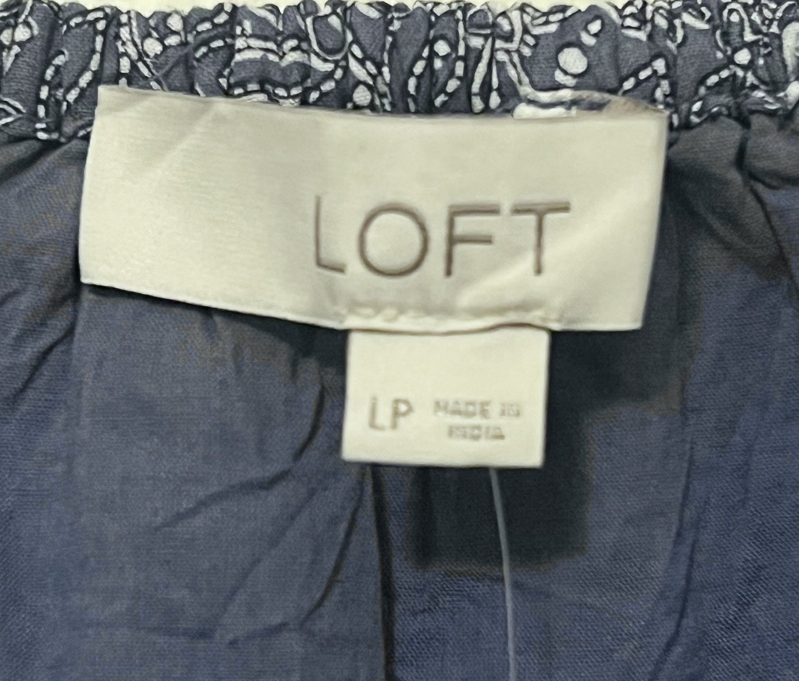 LOFT Precious Sapphire Lace Paisley Tie Mini Pocket Dress Patchwork Boho LP NWT