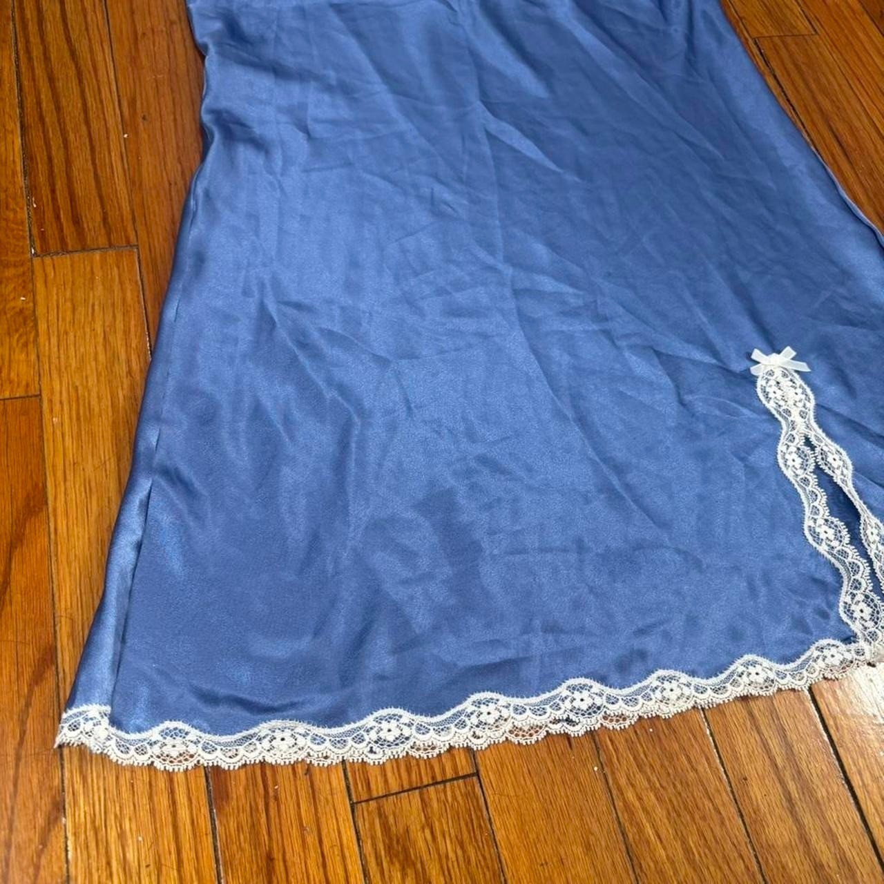 Victoria’s Secret light blue lace slip dress white lace size M
