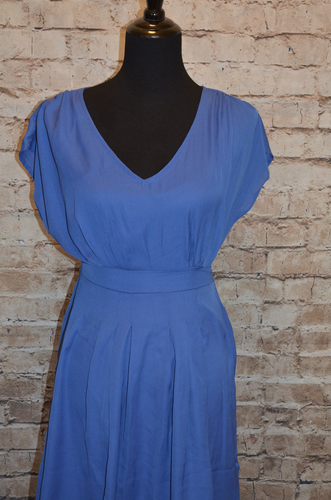 Modcloth Write or Flight Reflex Dress NWT sz S flowing sleeves periwinkle