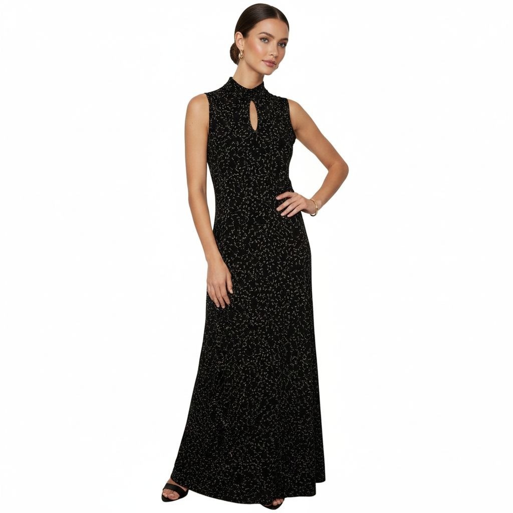 Coldwater Creek Sleeveless Maxi Dress Size 12 90s Grunge Rachel Green Vintage