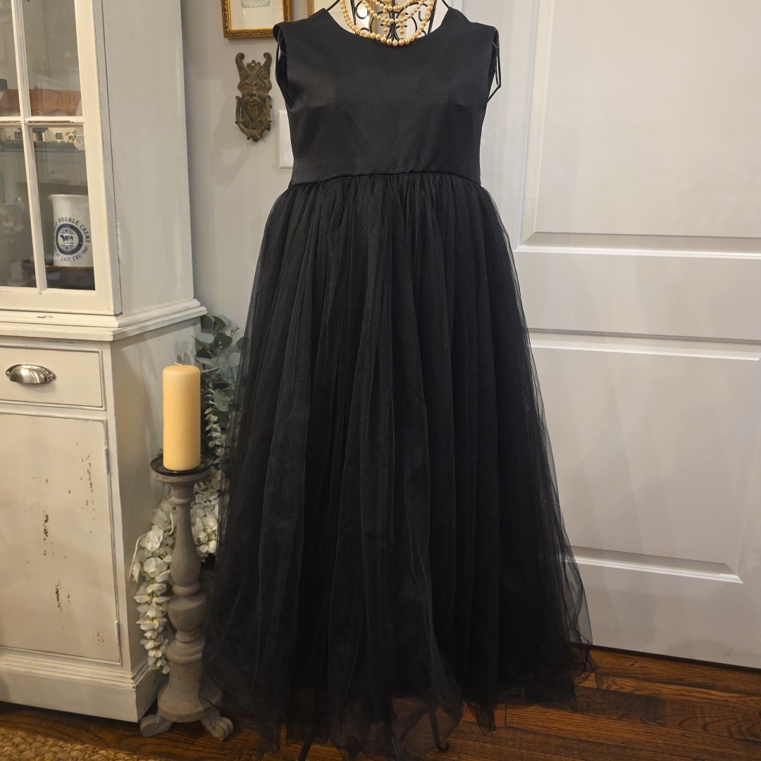 Audrey Hepburn Holly Golightly Black Tulle Prom Party Gown Sz S Whimsygoth Glam