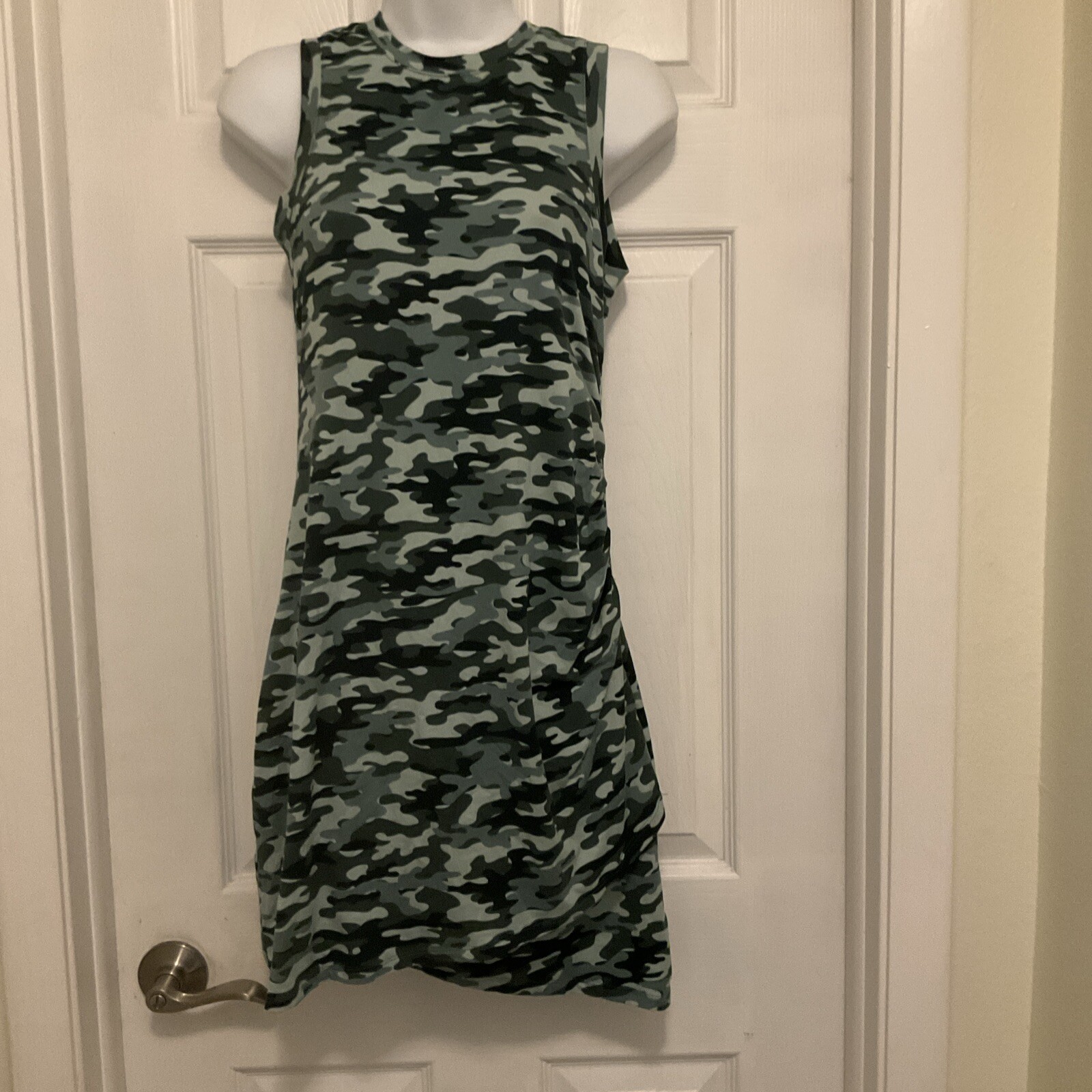 Just Be Women’s Camouflage Size Small Military Style Colored Tank Dress