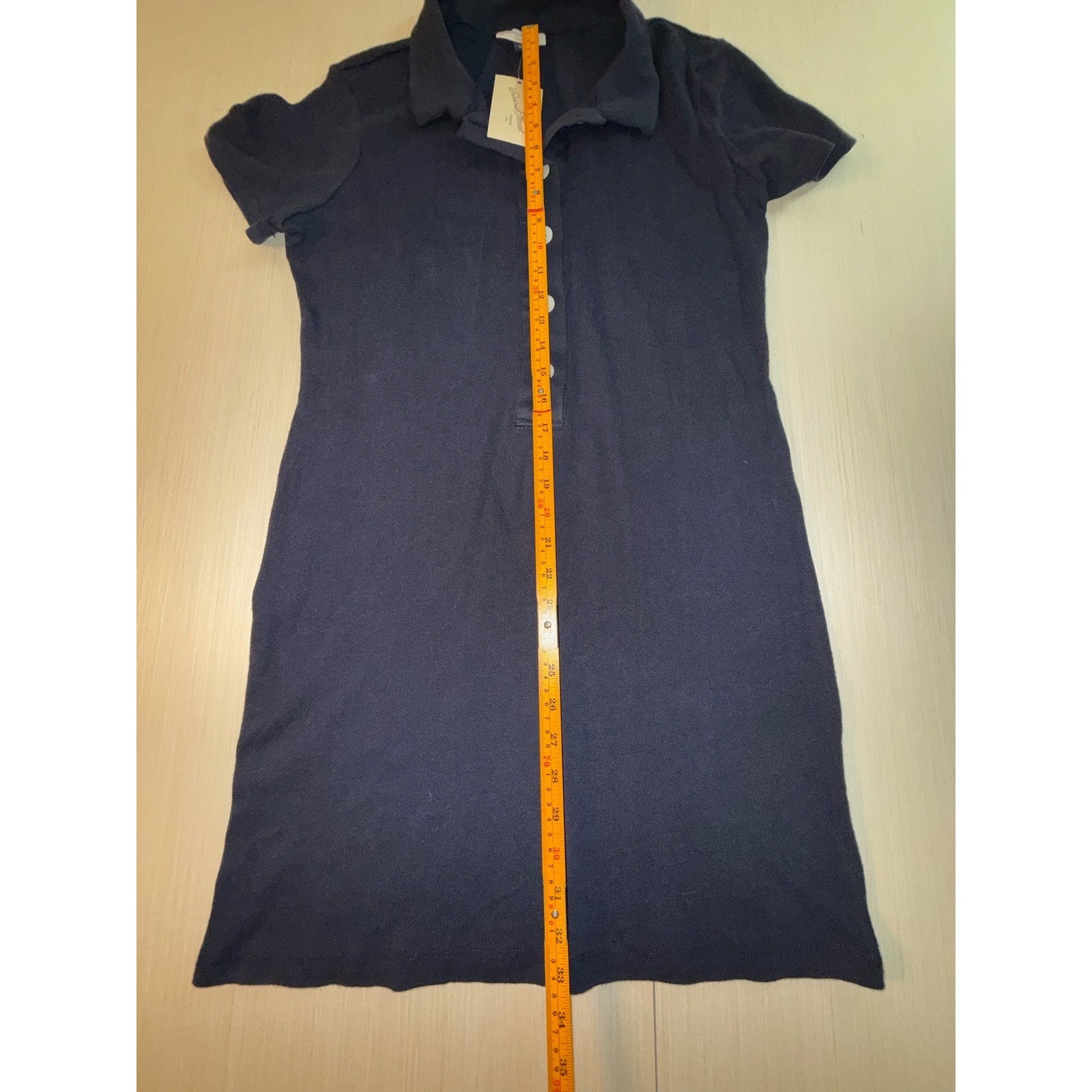 Universal Thread Women’s Navy Blue Polo Mini Dress Short Sleeve Cotton Blend S