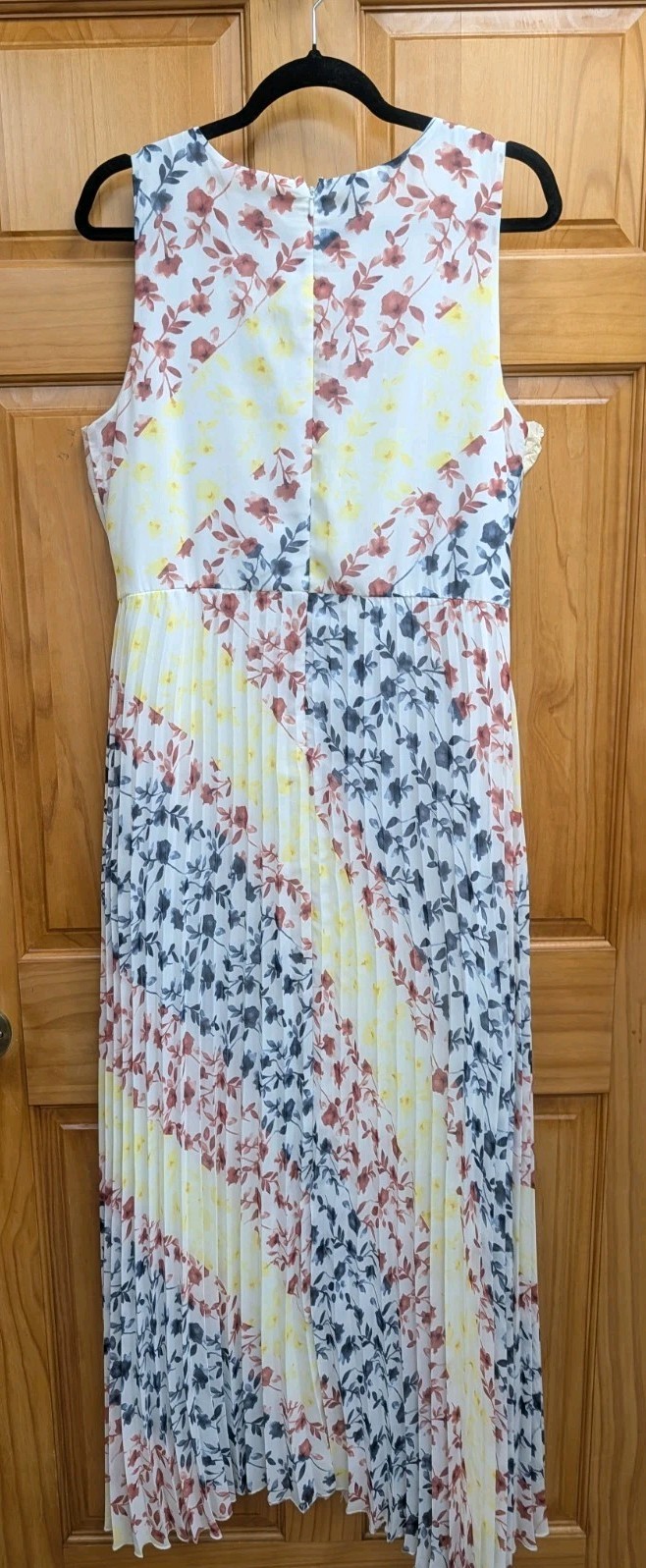 EST. 1946 Size Large Dress Semi Sheer Pleated Maxi Fully Lined Party MOB