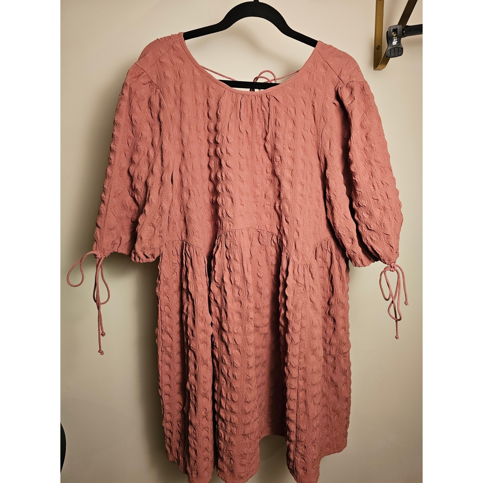 ASOS Designs Low Back Surplice Fit Bubble Sleeve Mini Tunic