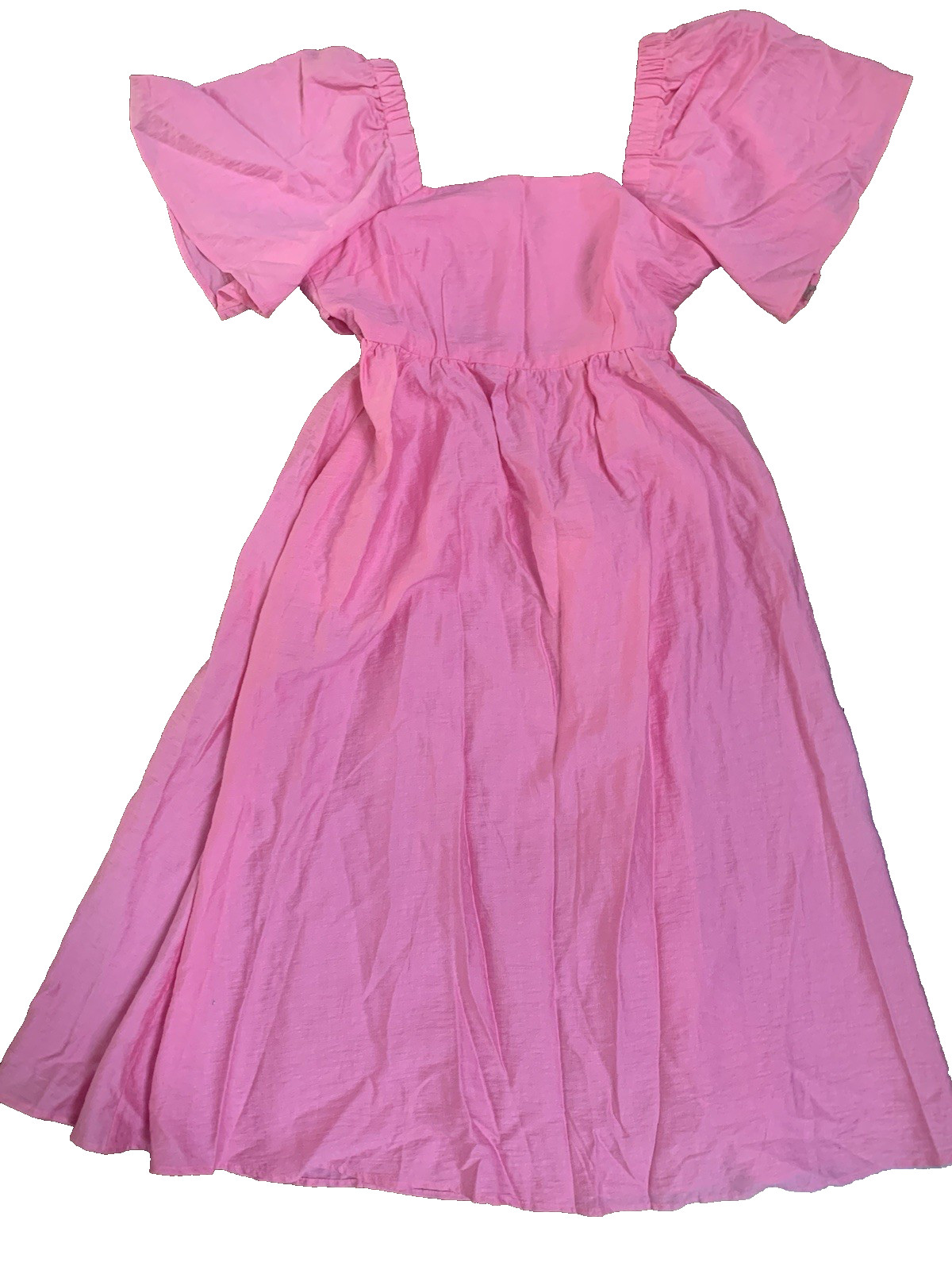 Ladies PINK Long dress With Cutout Back – short sleeves -Size M- NWT