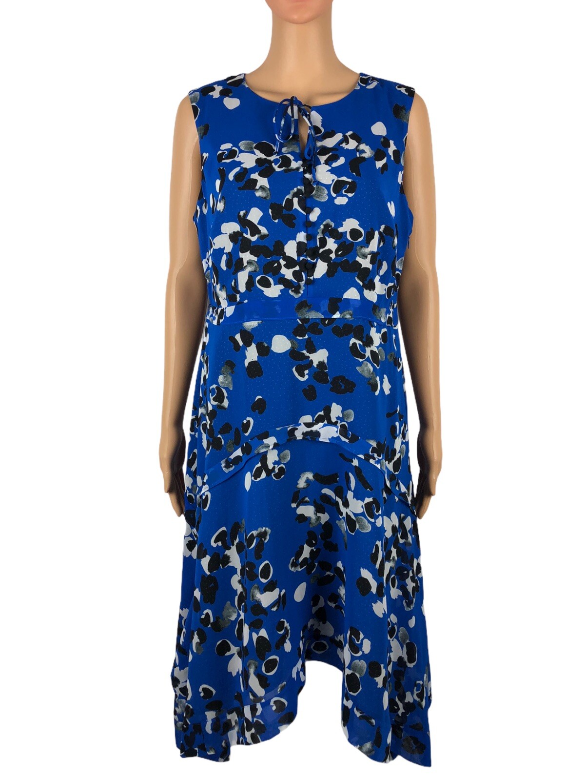Cabi Womens Size Medium Untamed Dress 5576 Blue Black White 2019 NWT $129