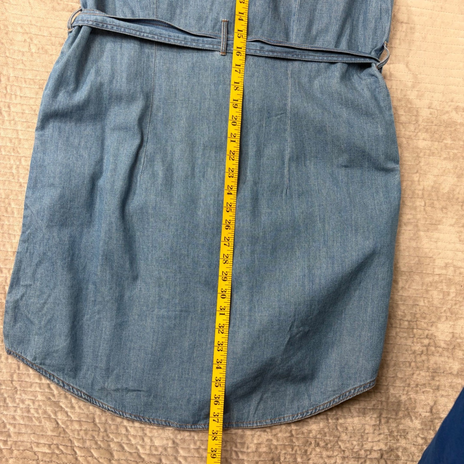 Wrangler Retro Premium Arizona Wildcats Denim Western Snap Shirt Dress Blue L