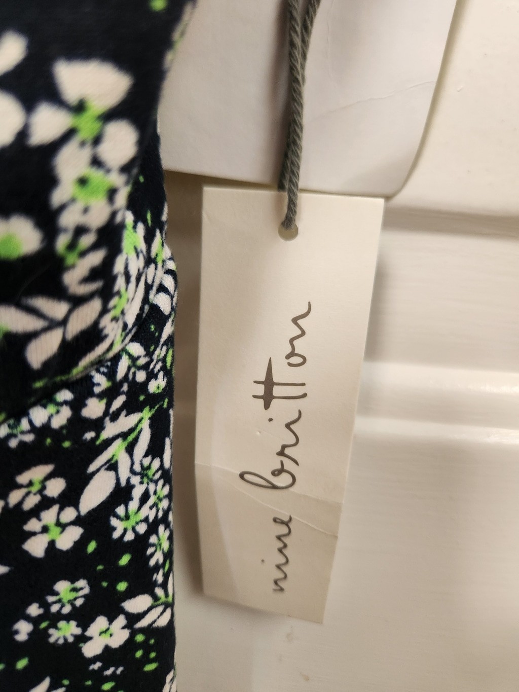 Nine Britton Mini Dress Size M Black White Floral