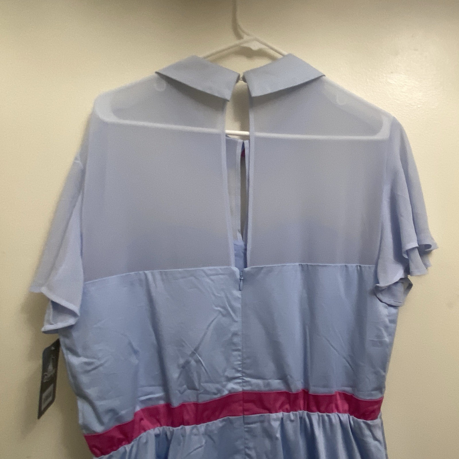 Disney Cinderella Bibbidi Bobbidi Boo Blue Fit & Flare Chiffon Bow Dress XL