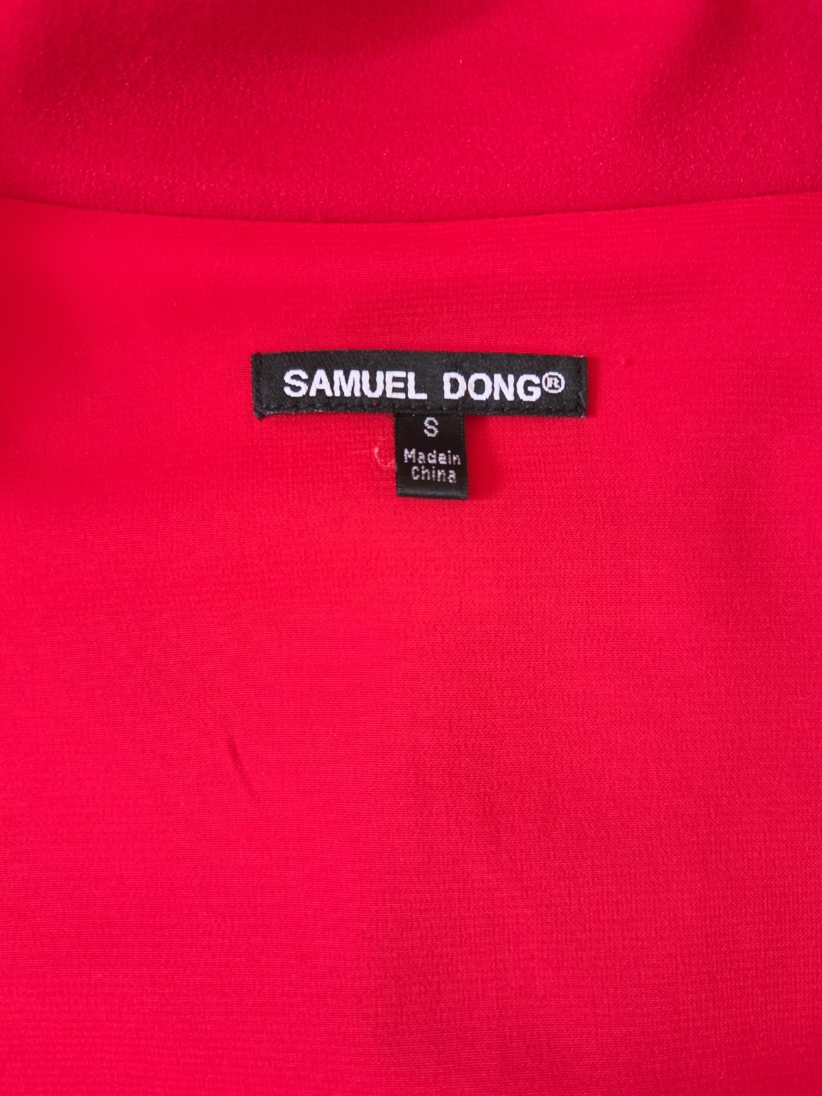 Samuel Dong Small Coat Dress Red High Low