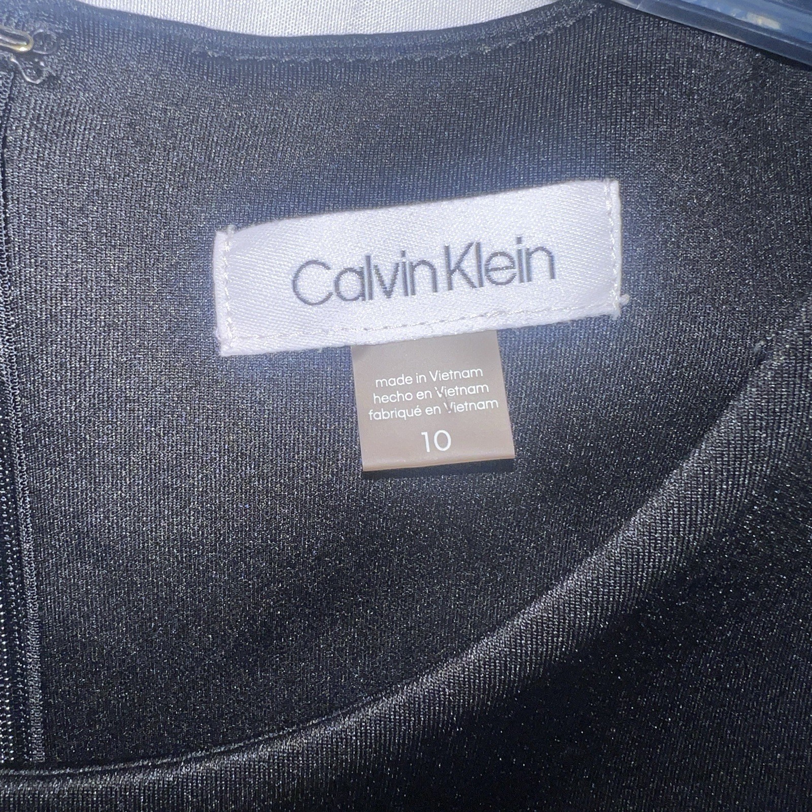 Calvin Klein 10 Dress Colorblock Scuba Knit Black White Career Work Office Chic