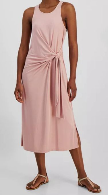 Nautica Jeans Women’s Pink Side-Tie Slit Sleeveless Tank Dress Size: S