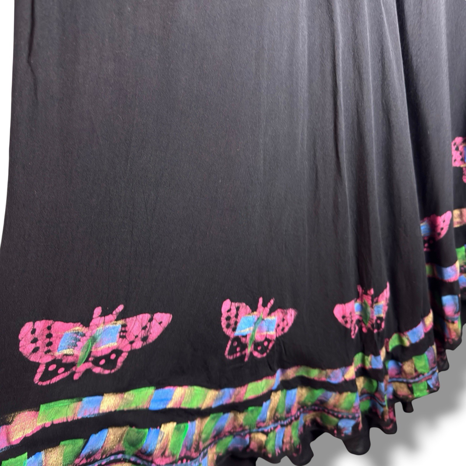 Umbrella Dress Painted Butterflies Size 2X Cover Up Artsy Beach Flowy Arttowear
