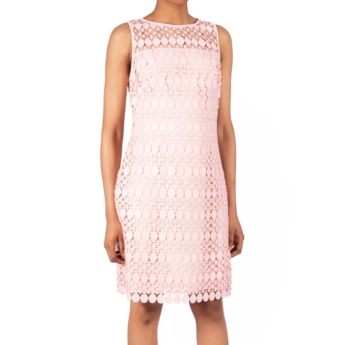 NWT Lauren Ralph Lauren Melia Pink Lace Sheath Cocktail Dress Size 4 Spring A12