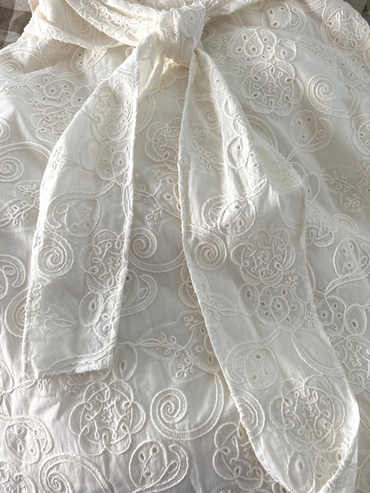 NWT Elie Tahari Fully EMBROIDERED Lined Cotton Fit & Flair Dress Sz 8 White $395
