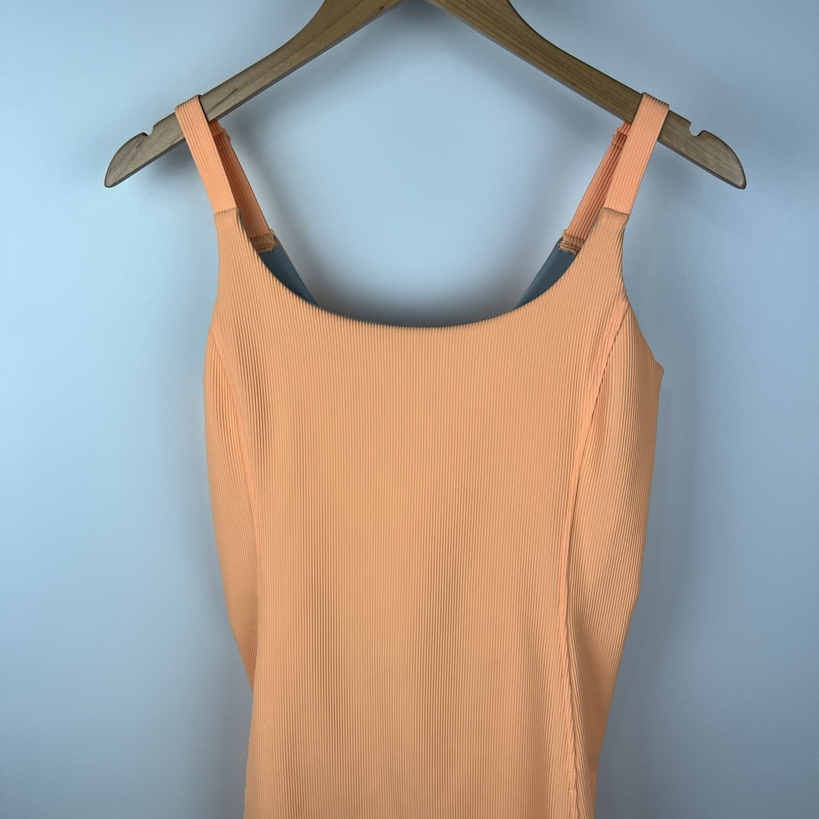 Spanx Get Moving Easy Access Straight Fit Ribbed Mini Dress Melon Sorbet Size M