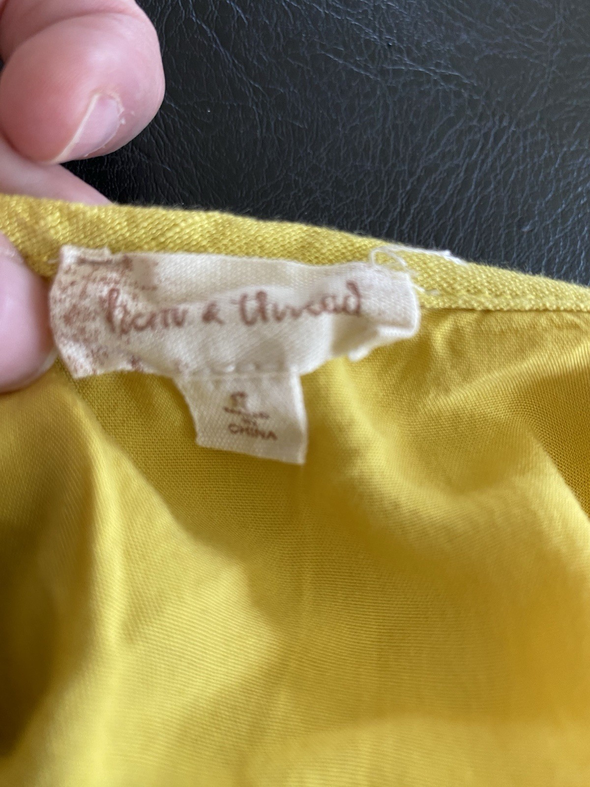 Hem And Thread Lightweight Lined Yellow Summer Dress Side Splits Braided Straps