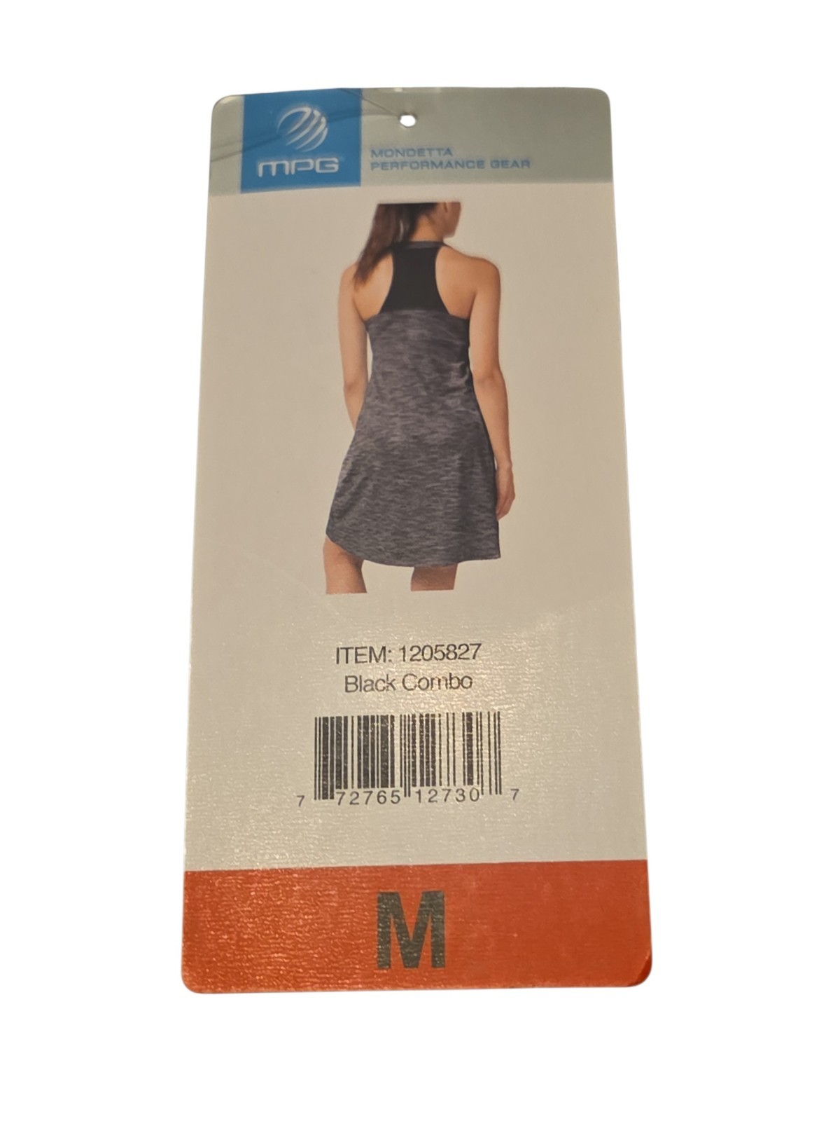 MPG Mondetta Travel Dress Womens Medium M Gray Space Dye Knit Built-In Bra NWT