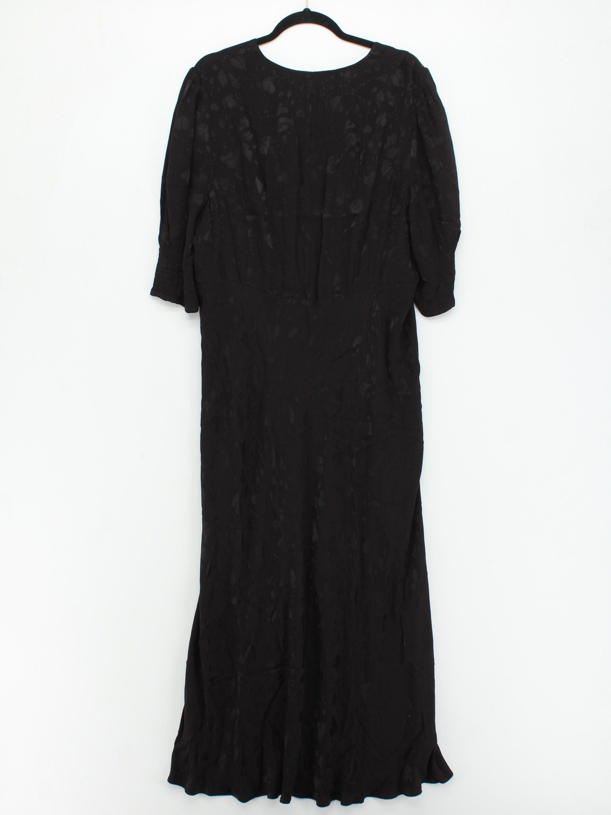 RIXO Wrap Midi Dress UK20 in Black