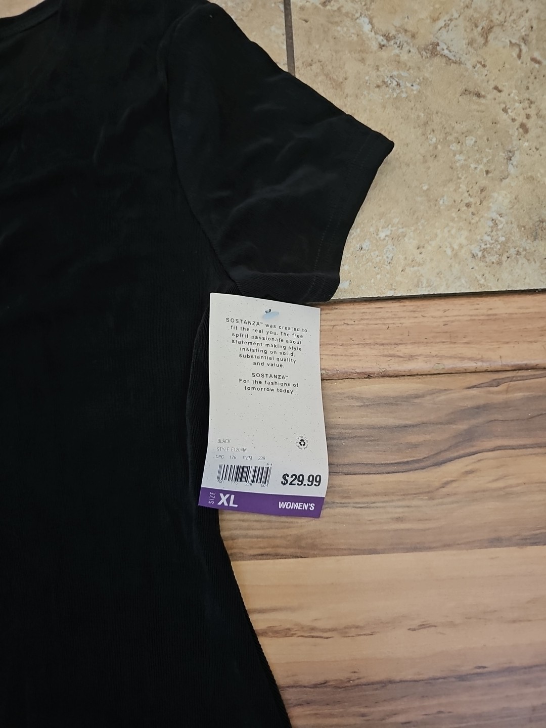 NWT Sostanza Dress Black Acetate Blend Sz XL Made in USA Vintage