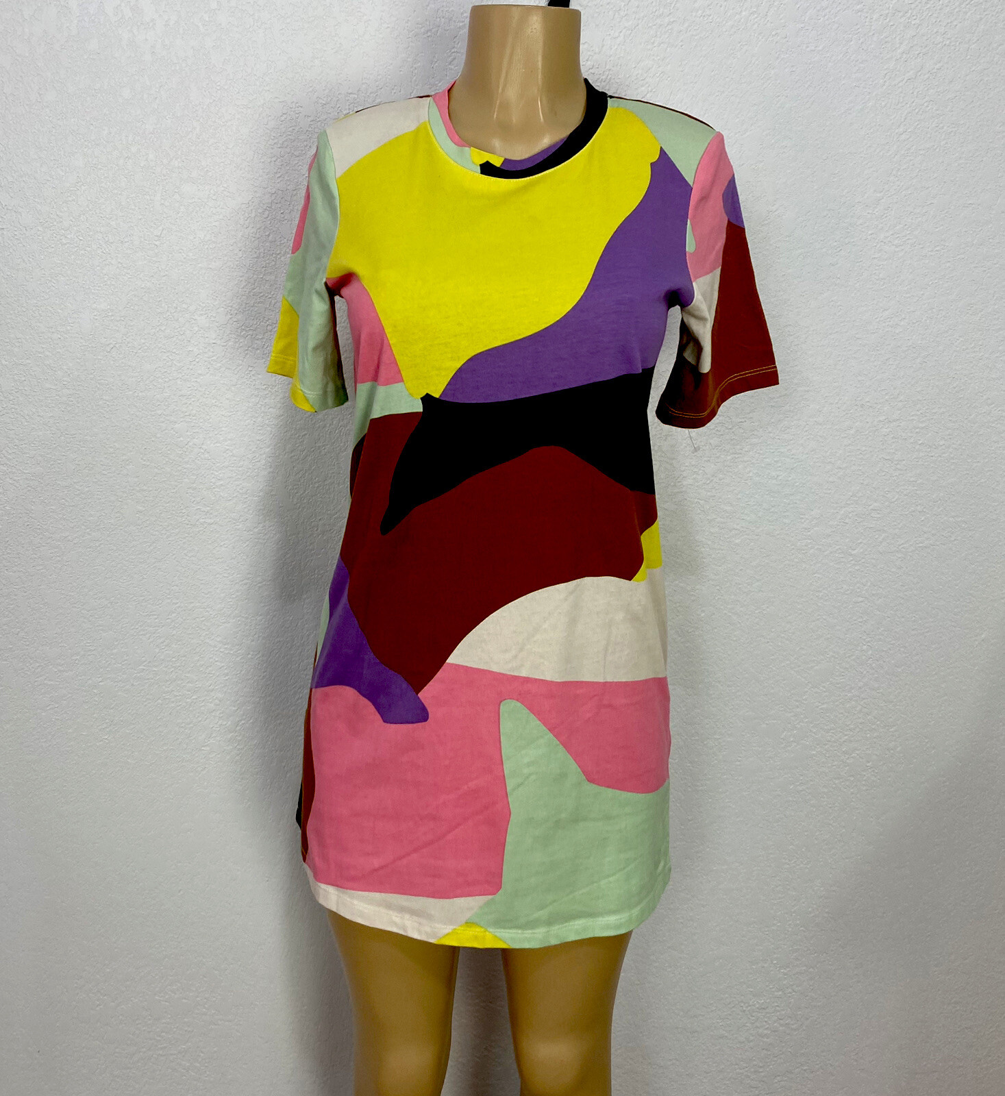 Sanctuary Multicolor Camo Tunic Shirt Dress Women’s Size XS Casual Knit Tes