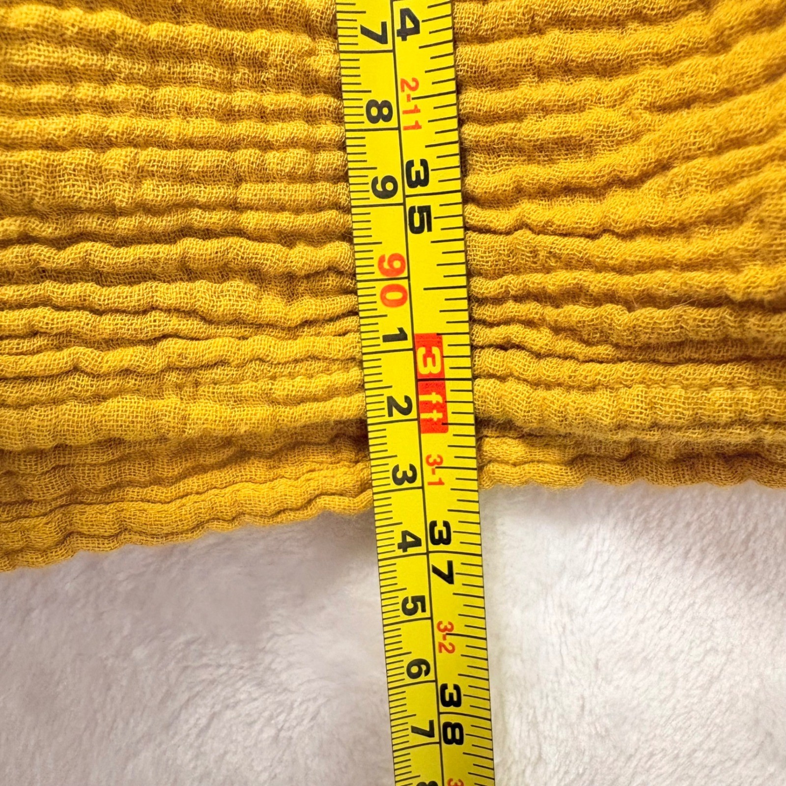 Tenzing Collections Mustard Yellow Cotton Gauze Tunic Minimalist Top Lagenlook