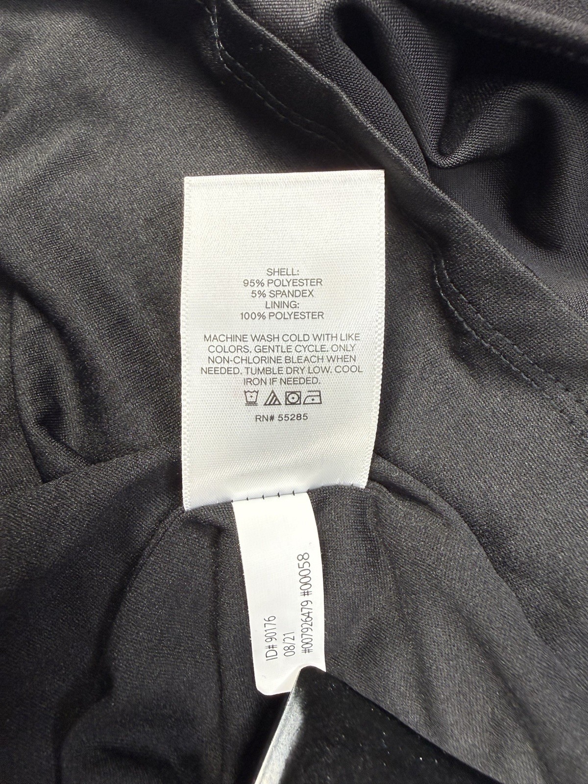 Express Black Long Sleeve Dress Zipper Closure Blended Fabric Size XL