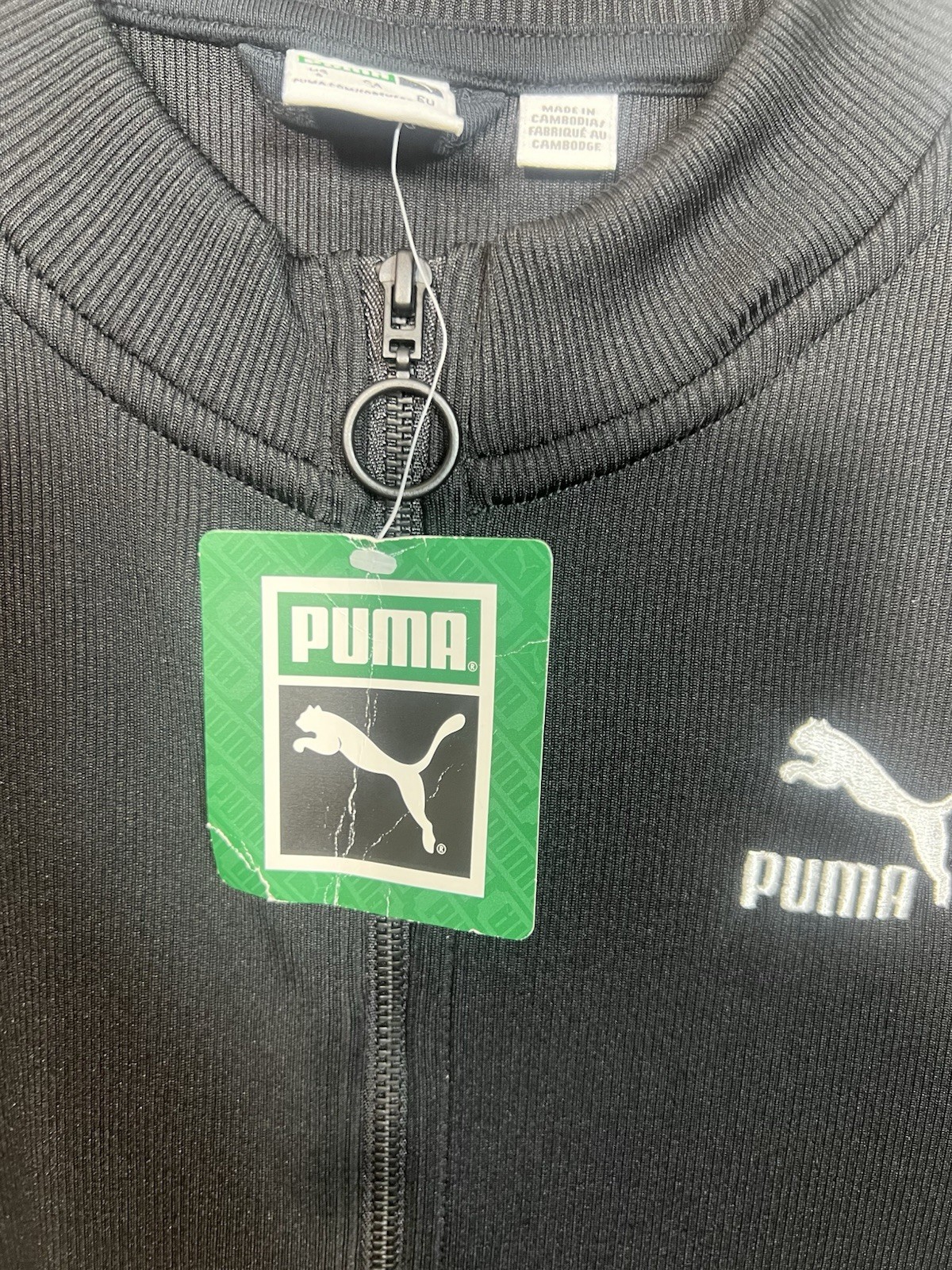 Puma Classics Dress Short Tight Ribbed Full Zip Sporty Sz S Hip Hop Preppy Mall