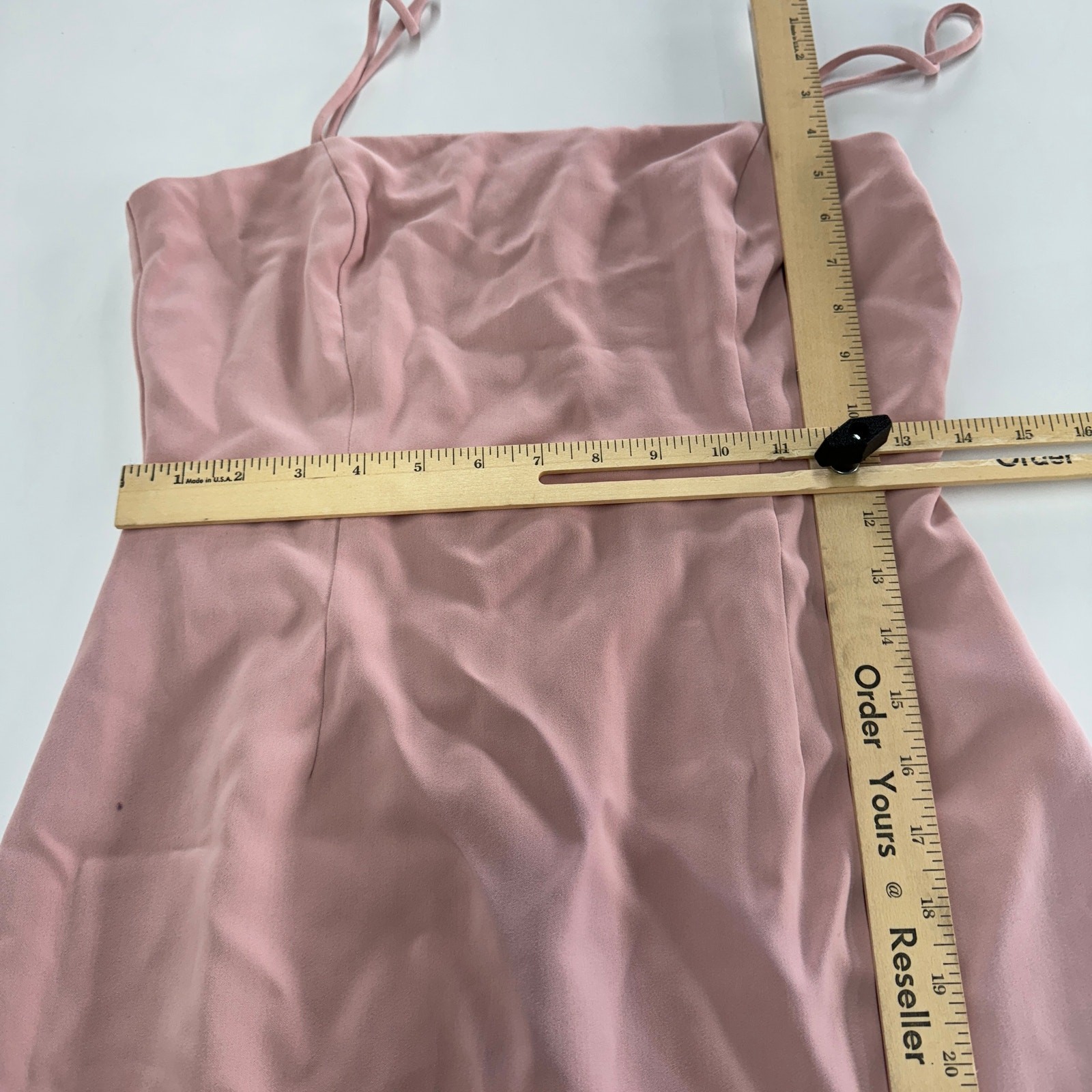 Superdown Dress Women Medium Pink Malaya Ruffle Hem Asymmetrical Wedding Guest