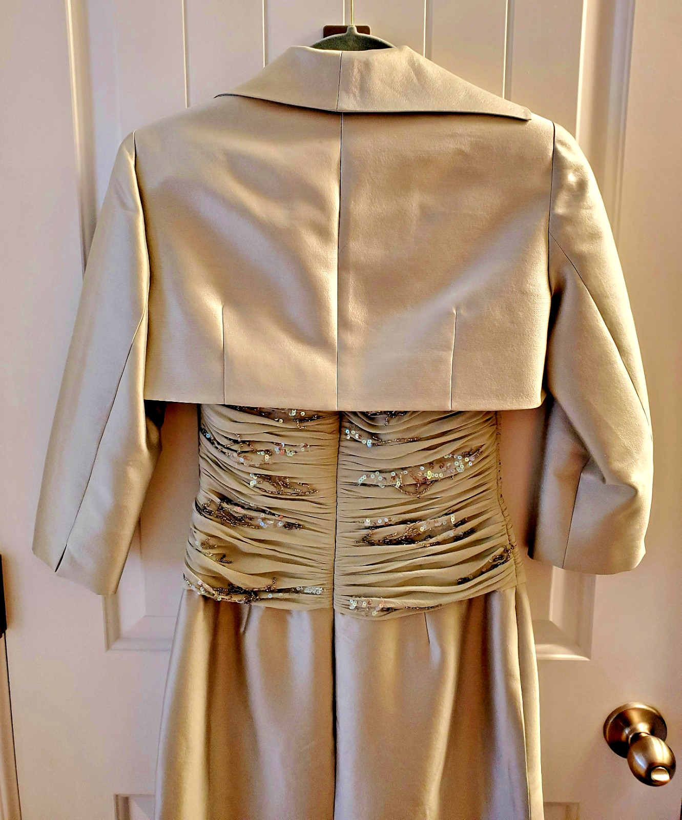 RICKIE FREEMAN for TERI JON NITES DRESS-SHIRRED GOWN & BOLERO JACKET-SIZE 2-NEW