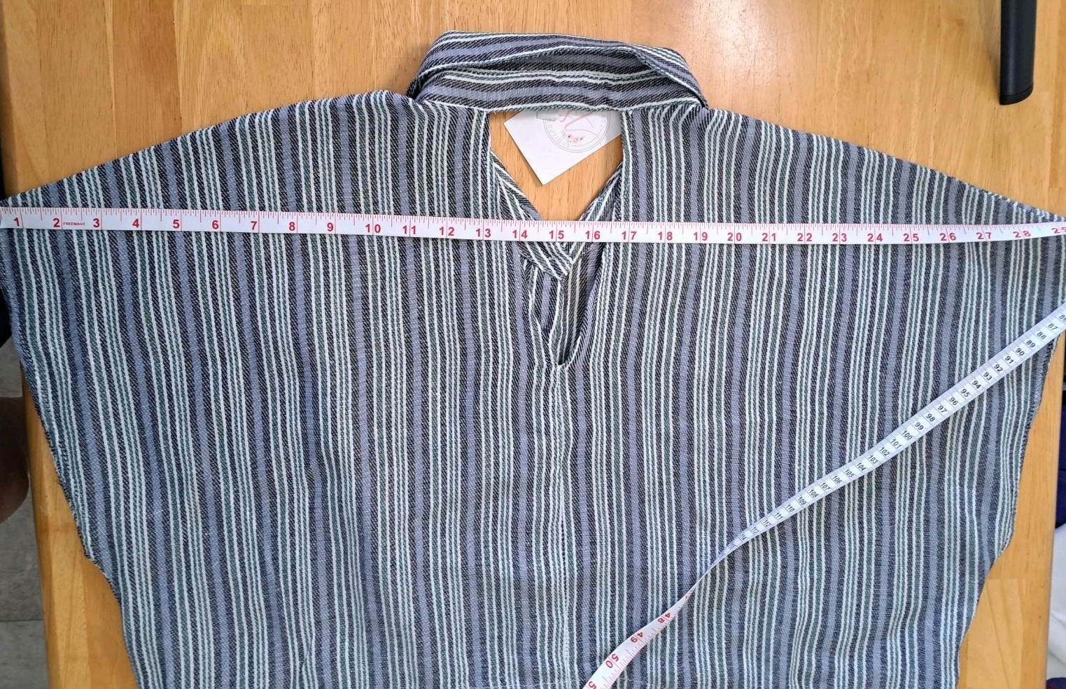 Davi & Dani Striped Linen Blend Dress Size 2XL NWT Blue Green Gray White