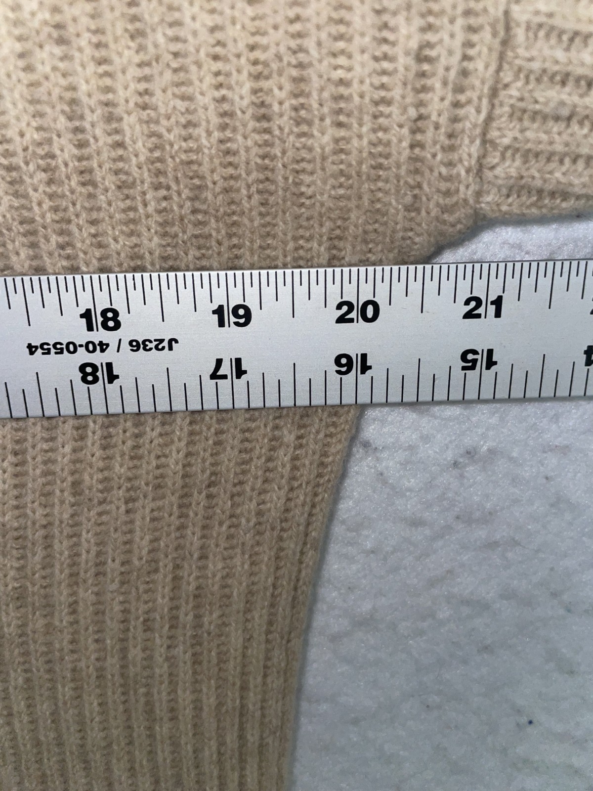 Madewell 100% Merino Wool Cowl Neck Tunic Tan Sweater Dress Size S Ribbed Knit