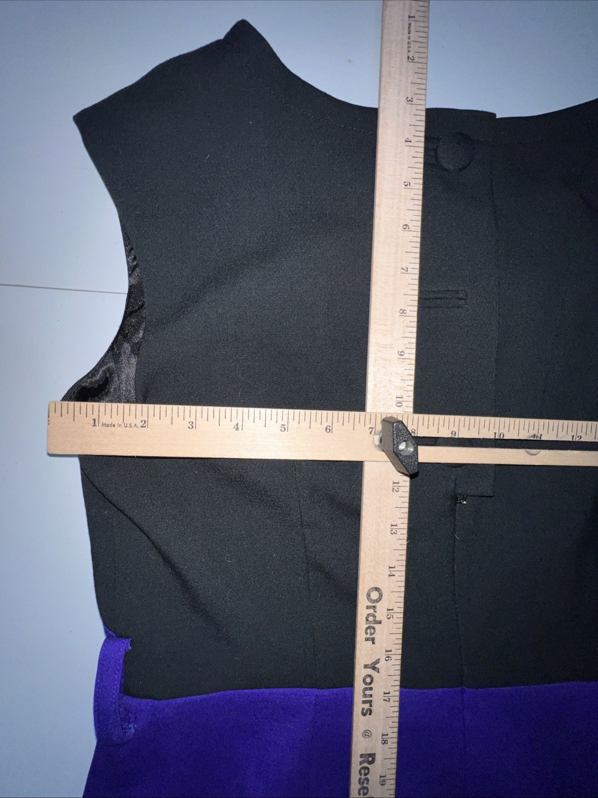 Alilly original dress Medium sleeveless purple black knee length lined stretch