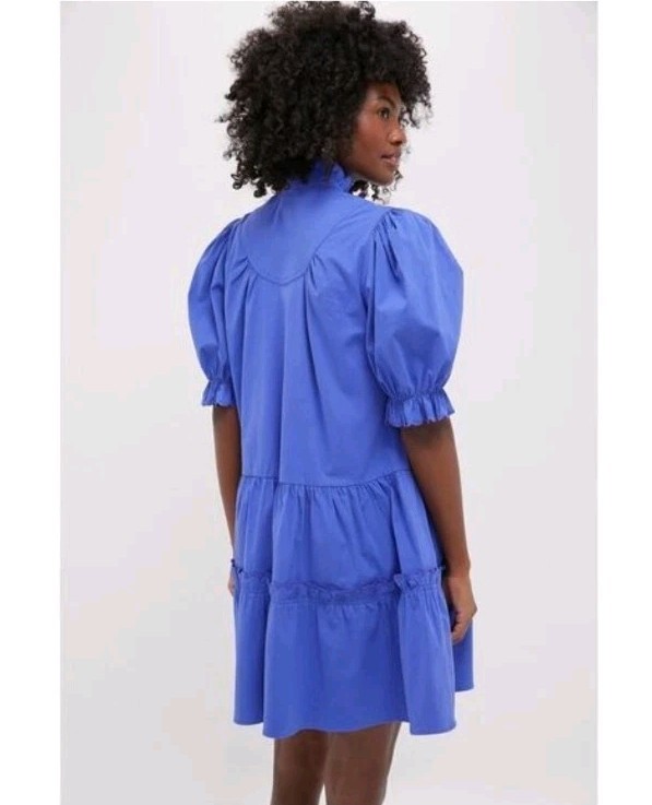 Tuckernuck Pomander Place Selena Mini Dress Women’s Small Azure Blue Purple