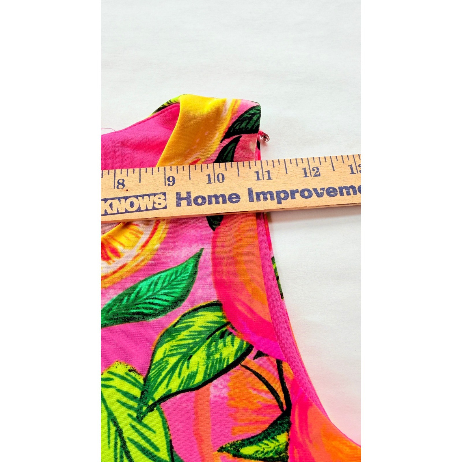 Pappagallo Pink Citrus Fruit Print Sleeveless Shift Dress G35M73PA599 Womens S