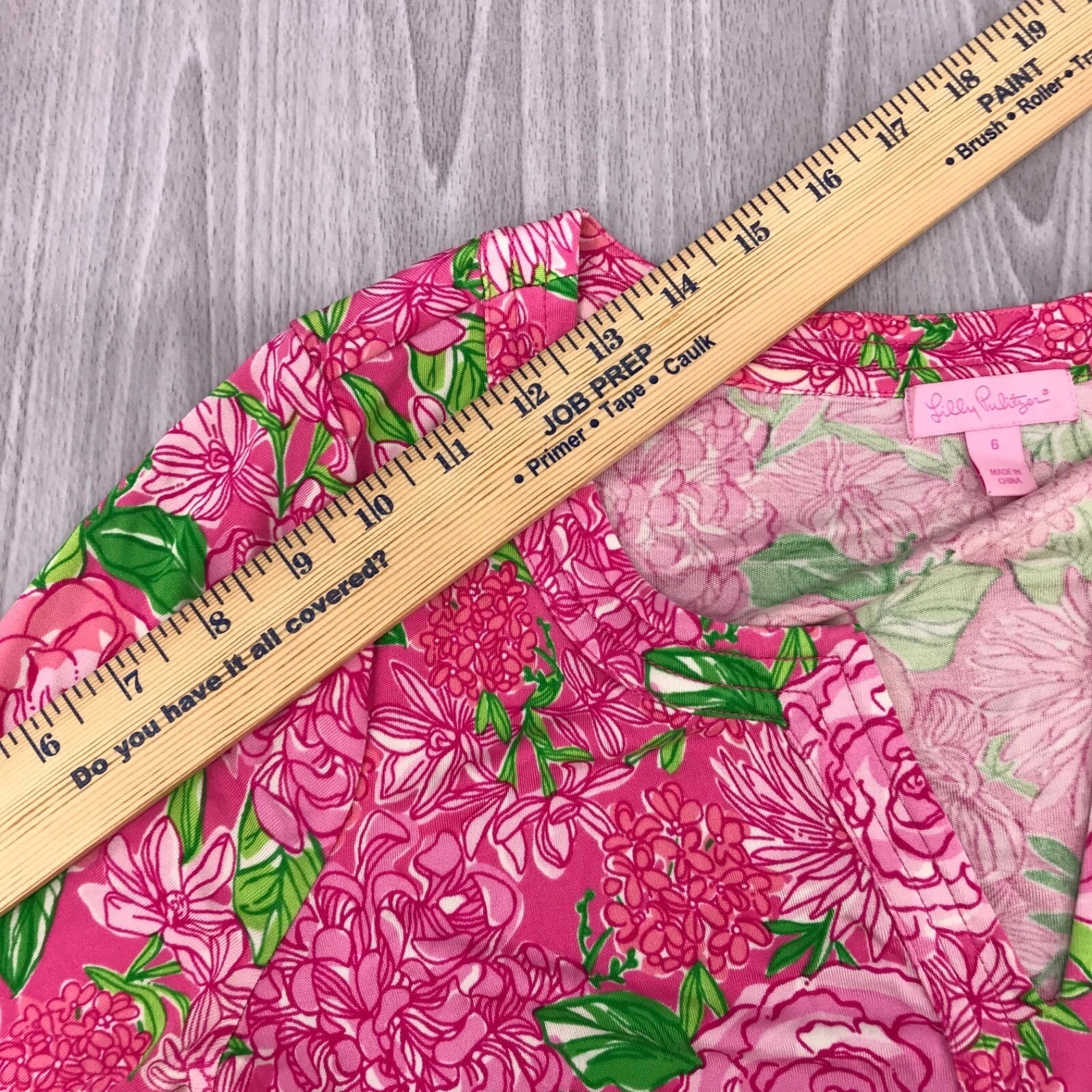 Lilly Pulitzer Pink Floral Silk Jersey Shift Dress Short Sleeve Size 6