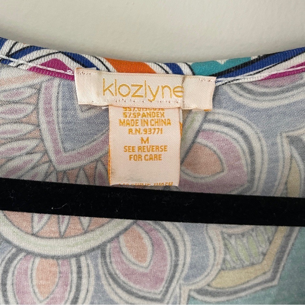 Klozlyne Maxi Dress Womens Medium Multicolored Paisley Bright Indie Funky Summer