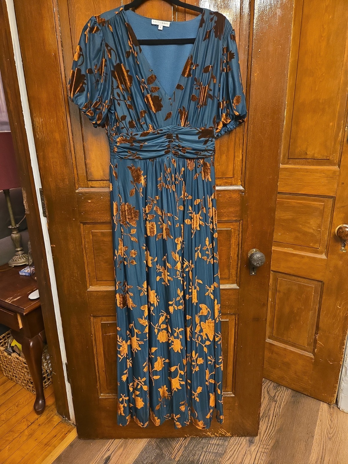 Baltic Born Leslie Large Gown Forest Fairy Floral Velvet Burnout Whimsigoth Boho