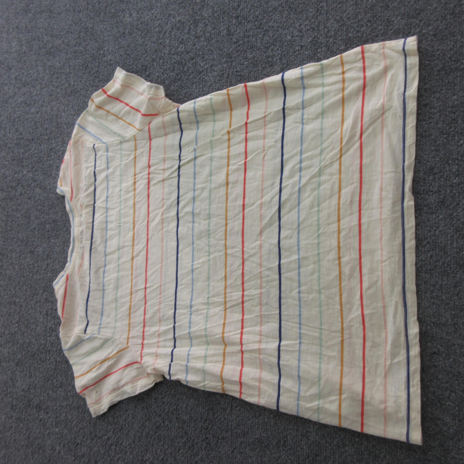 Marine Layer Dress Womens M Multicolor Striped Cotton Modal T Shirt Short Casual