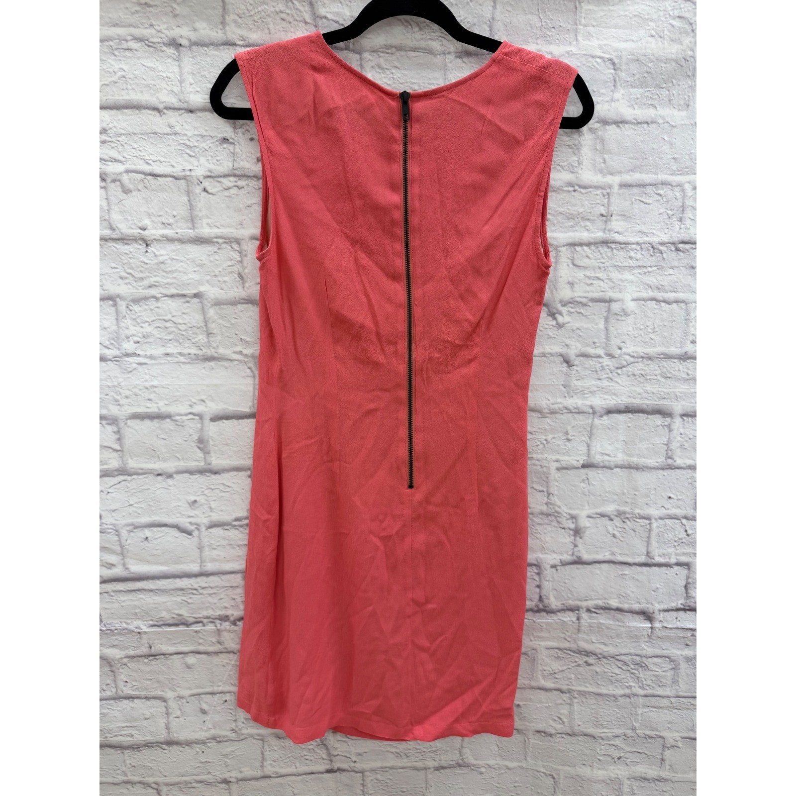 House of Dagmar Peachy Pink Side Ruched Sleeveless Sheath Dress Sz 36 US 4 S