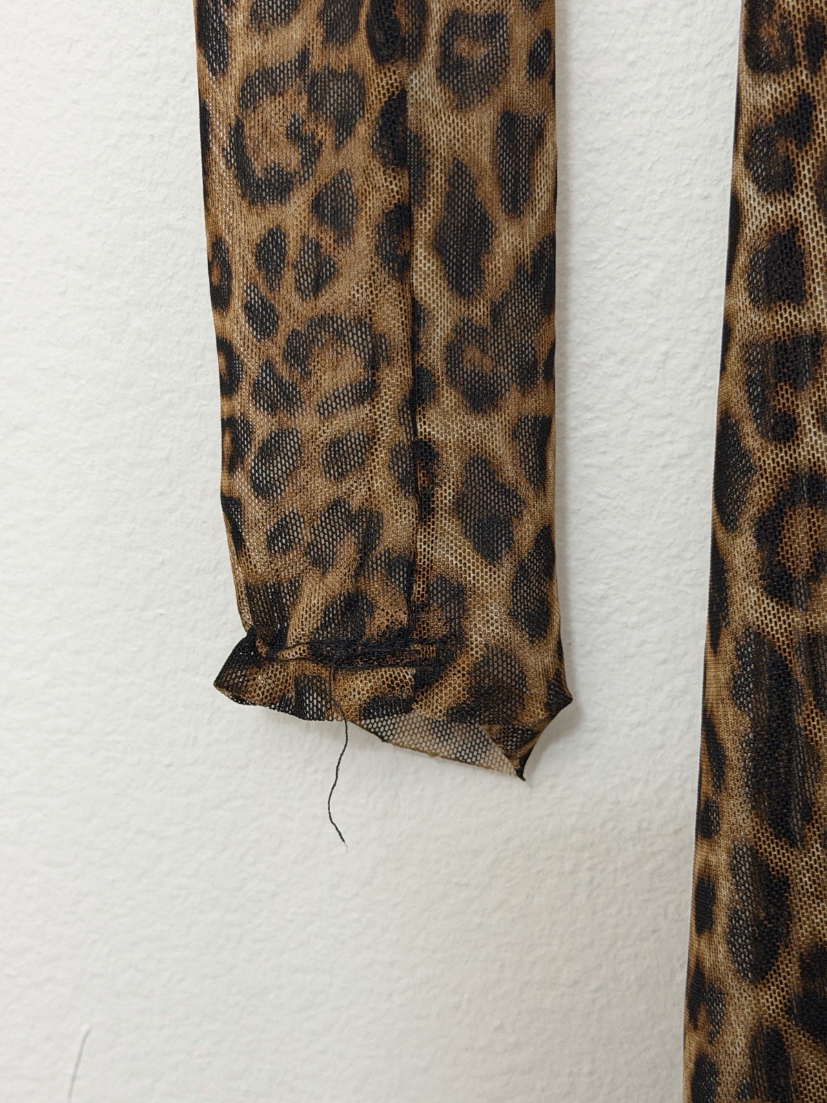 Dressed in Lala More You Mesh Maxi Dress in Macro Leopard Small