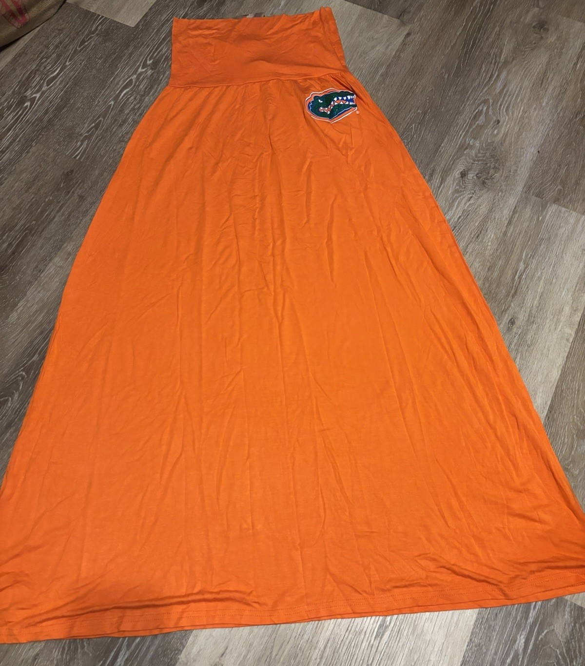 MYU Apparel Women’s XL Orange Maxi Skirt University Of Florida Gators NWT
