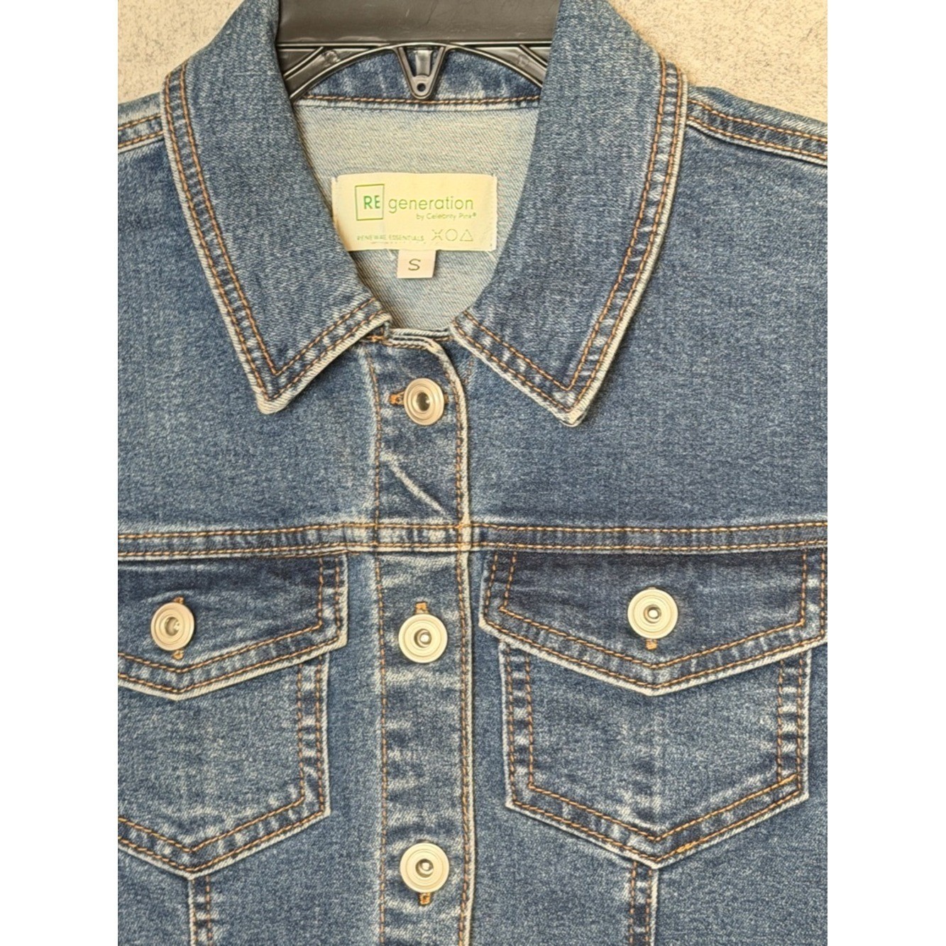 REgeneration by Celebrity Pink Dalia Denim Dress Blue Long Sleeve Mini S NEW